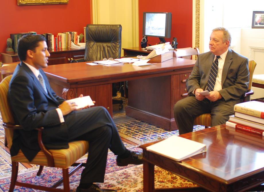 Durbin met with the Administrator of the United States Agency for International Development (USAID), Dr. Rajiv Shah, to discuss international aid.